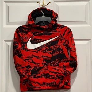 Nike red black hoodie Sz M Boy